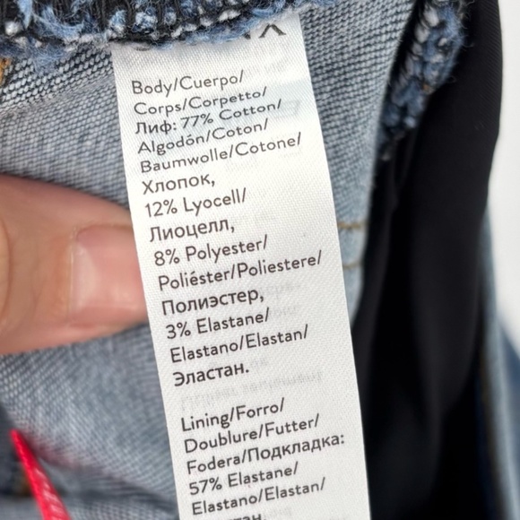 Spanx High Waist Distressed Skinny Jeans Medium Wash Size Small - Picture 5 of 6